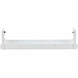StarTech.com Under Desk Cable Management Tray, Length Adjustable, Clamp-On Installation, No Drilling Required, White