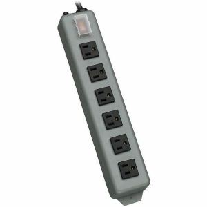 Eaton Tripp Lite Series Industrial Power Strip, 6 Right-Angle Outlets, 15 ft. (4.6 m) Cord, Mounting Tabs