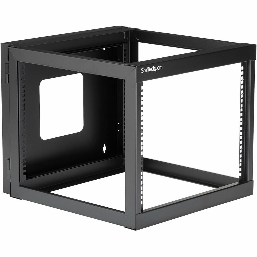 StarTech.com 4-Post 8U Hinged Wall-Mount Network Rack, 19" Open Frame Server Rack, Wall Mount Data Rack for IT Computer Equipment, TAA~ - Image 4