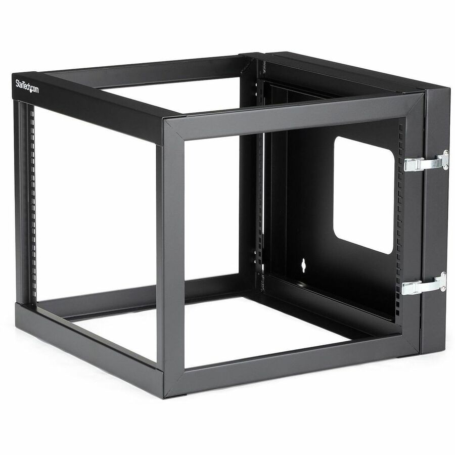 StarTech.com 4-Post 8U Hinged Wall-Mount Network Rack, 19" Open Frame Server Rack, Wall Mount Data Rack for IT Computer Equipment, TAA~ - Image 5