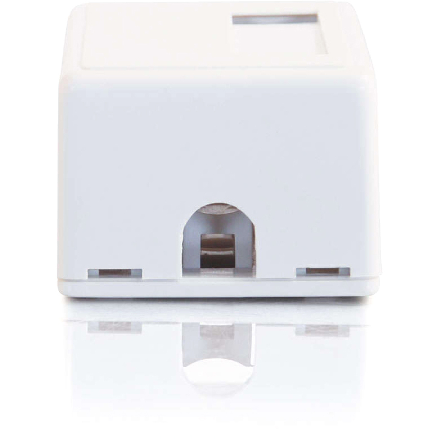 C2G 1-Port Keystone Jack Surface Mount Box - White - Image 5