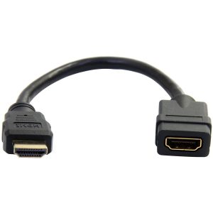 StarTech.com 6in HDMI Extension Cable, Short HDMI Cable Extender Male to Female, 4K UHD HDMI Port Saver M/F, HDMI 1.4, HDMI Dongle