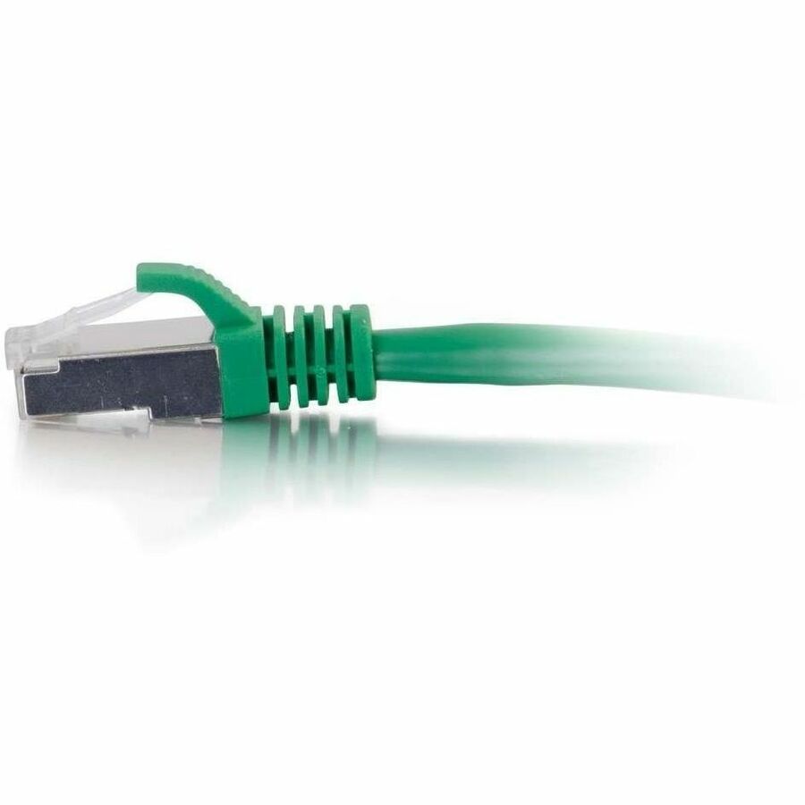 C2G-15ft Cat6 Snagless Shielded (STP) Network Patch Cable - Green - Image 3