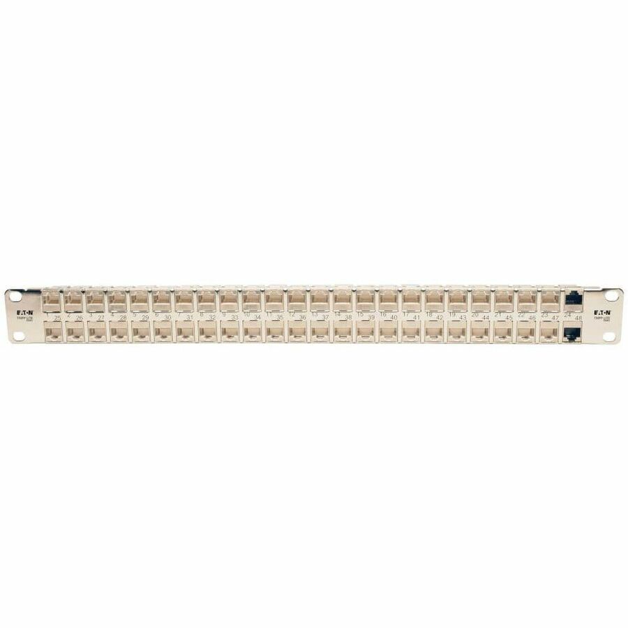 Eaton Tripp Lite Series 48-Port 1U Rack-Mount STP Shielded Cat6a Feedthrough Patch Panel, RJ45 Ethernet, TAA - Image 3