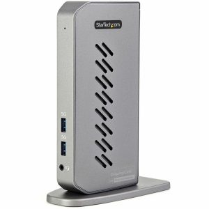 StarTech.com USB-C USB-A Dock - Hybrid Universal USB 3.0 Laptop Docking Station - Dual Monitor 4K 60Hz HDMI/DisplayPort - 6xUSB Type-A/GbE