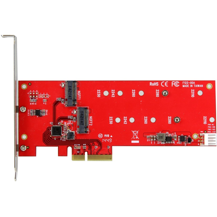 StarTech.com 2x M.2 SATA SSD Controller Card - PCIe - PCI Express M.2 SATA III Controller - NGFF Card Adapter - Image 2