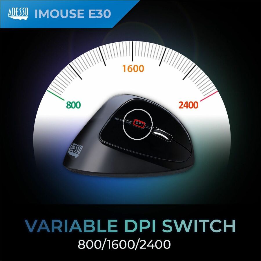Adesso iMouse E30 - 2.4 GHz Wireless Vertical Programmable Mouse - Image 3