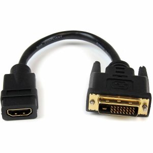 StarTech.com 8in HDMI�&reg; to DVI-D Video Cable Adapter - HDMI Female to DVI Male