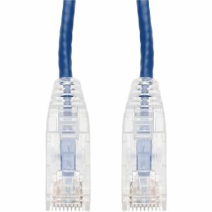 AddOn 4ft Blue CAT 6 Slim PVC Ethernet Cable Snagless Clear-Claw RJ-45 M/M