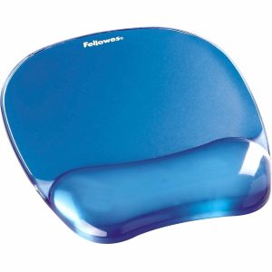 Fellowes&reg; Crystals&trade; Gel Mouse Pad Wrist Rest - Blue (91141)