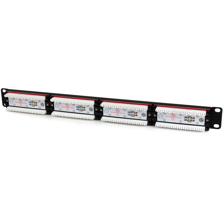StarTech.com 24 Port 1U Rackmount Cat 6 110 Patch Panel - Image 3