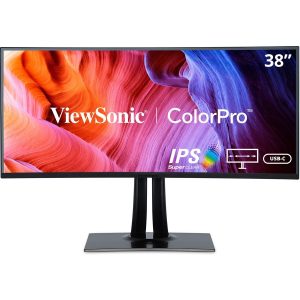 ViewSonic VP3881A 38-Inch IPS WQHD+ Curved 21:9 Monitor with 100% sRGB Rec 709, Eye Care, HDR10 Support, 90W USB C, HDMI, USB, DisplayPort for Professional Home and Office