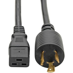 Eaton Tripp Lite Series Power Cord, C19 to NEMA L6-20 - Heavy-Duty, 20A, 250V, 12 AWG, 10 ft. (3.05 m), Black