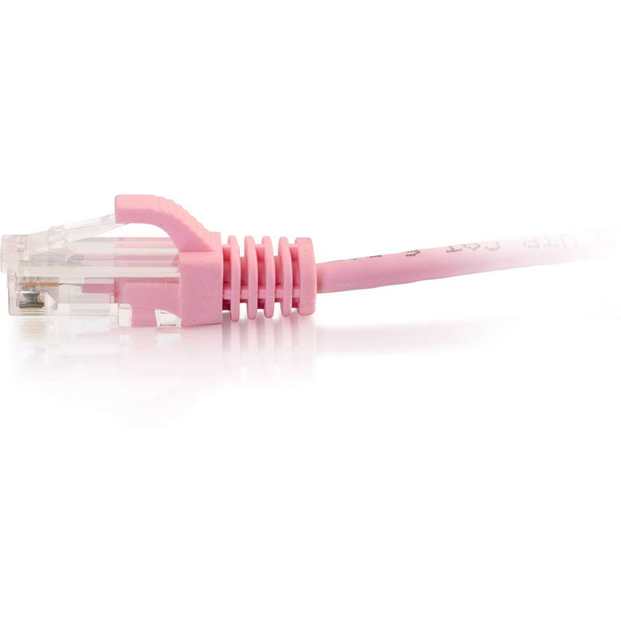 C2G 3ft Cat6 Snagless Unshielded (UTP) Slim Ethernet Cable - Cat6 Network Patch Cable - PoE - Pink - Image 2