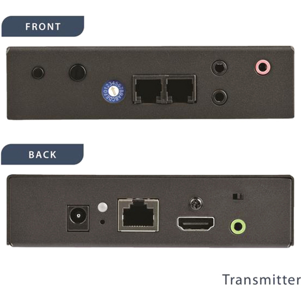 StarTech.com HDMI over IP Extender Kit with Video Wall Support - 1080p - HDMI over Cat5 / Cat6 Transmitter and Receiver Kit (ST12MHDLAN2K) - Image 4
