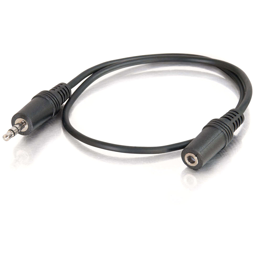 C2G 1.5ft 3.5mm M/F Stereo Audio Extension Cable - Image 2