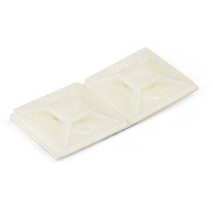 StarTech.com 100 Pack Cable Tie Mounts with Adhesive Tape for 0.18in (4.6mm) Wide Ties - Nylon/Plastic Zip Tie Mounts - 94V-2 Fire & UL