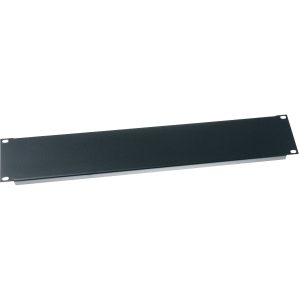 Middle Atlantic 2RU Blank Rack Panel - Steel and Flanged Blank Panel - Flat Black Powder Coat