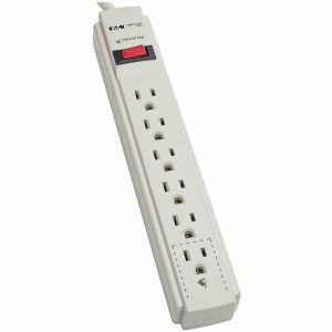 Eaton Tripp Lite Series Protect It! 6-Outlet Surge Protector, 8 ft. (2.43 m) Cord, 990 Joules, Low-Profile Right-Angle 5-15P plug