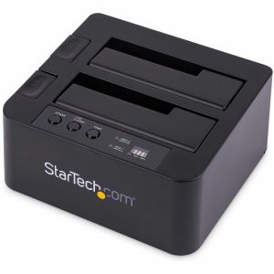 StarTech.com Dual Bay Hard Drive Duplicator Dock, Standalone HDD/SSD Cloner/Copier, USB 3.0 / eSATA to SATA III Hard Drive Cloner