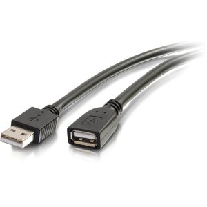 C2G 16ft USB Active Extension Cable - USB A to USB A Extension Cable - USB 2.0 - Plenum, CMP-Rated - M/F