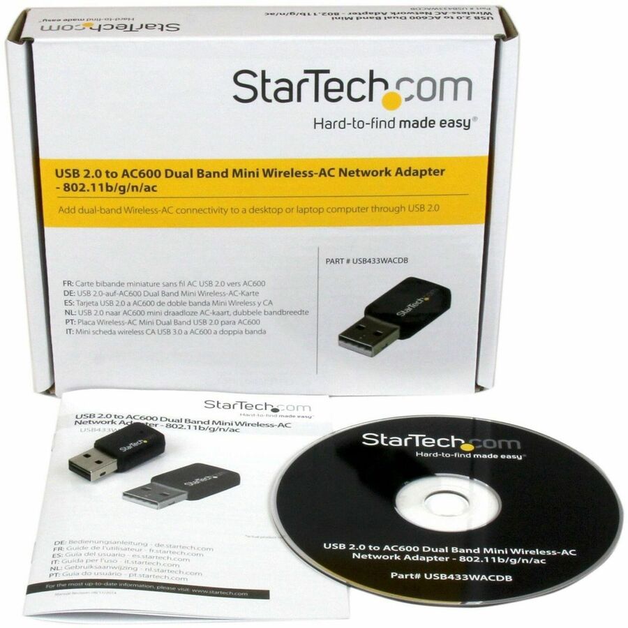 StarTech.com USB 2.0 AC600 Mini Dual Band Wireless-AC Network Adapter - 1T1R 802.11ac WiFi Adapter - Image 3