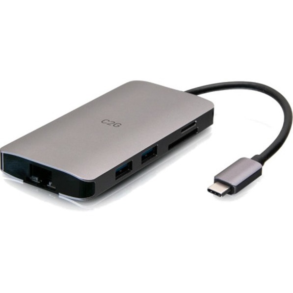 C2G USB C Dock with HDMI, USB, Ethernet, SD, USB C & Power up to 100W - Image 3