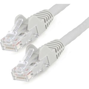 StarTech.com 25ft (7.6m) CAT6 Ethernet Cable, LSZH (Low Smoke Zero Halogen) 10 GbE Snagless 100W PoE UTP RJ45 Gray Network Patch Cord, ETL