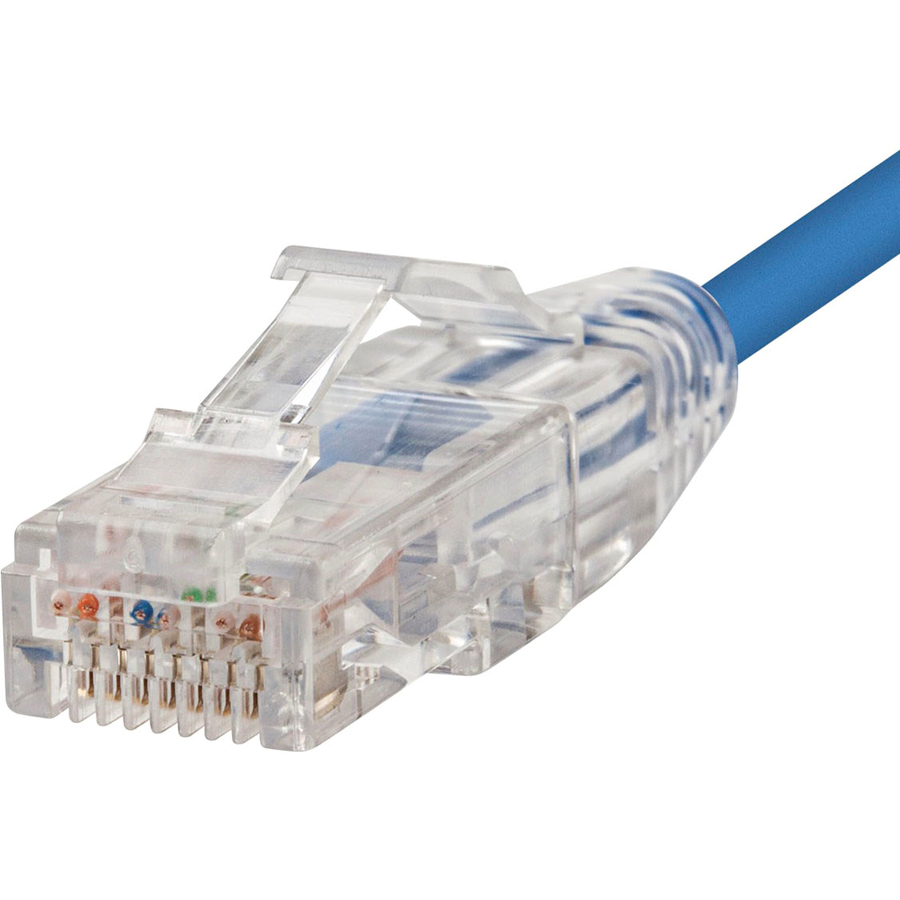 Monoprice SlimRun Cat6 28AWG UTP Ethernet Network Cable, 10ft Blue - Image 2