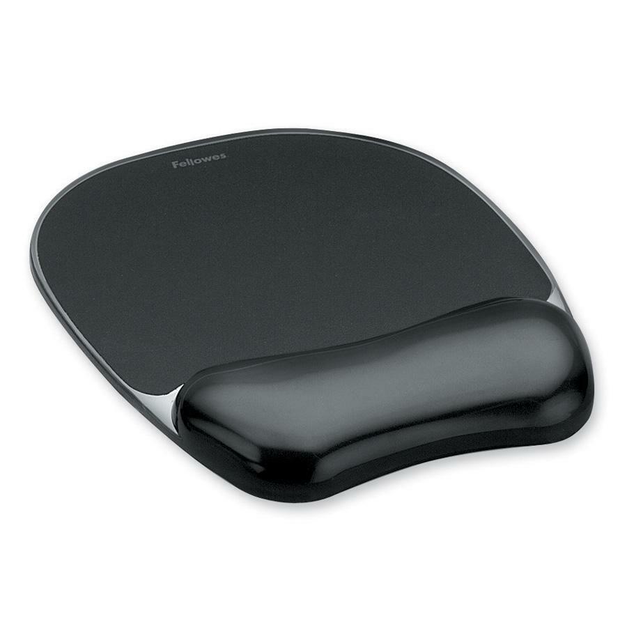 Fellowes® Crystal™ Gel Mouse Pad Wrist Rest - Black (9112101)