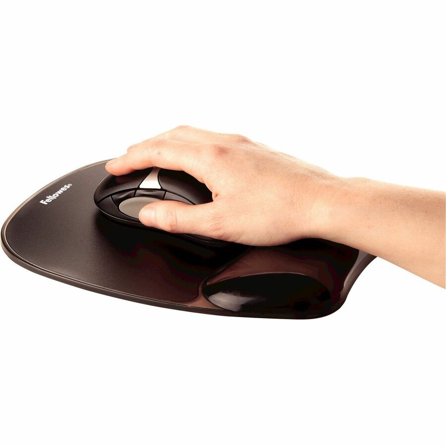Fellowes® Crystal™ Gel Mouse Pad Wrist Rest - Black (9112101) - Image 3