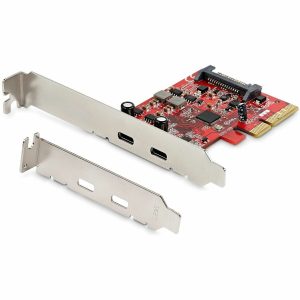 StarTech.com 2-port 10Gbps USB C PCIe Card Adapter - USB 3.2 Gen 2 Type-C PCI Express Expansion Add-On Card - Windows, macOS, Linux