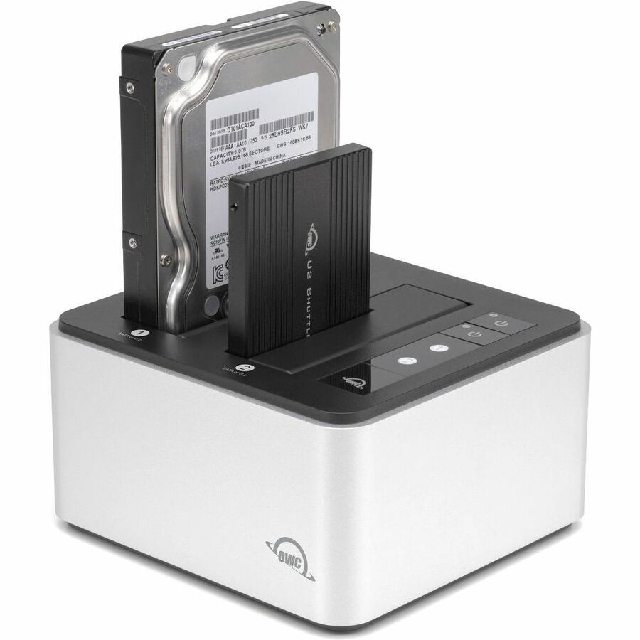OWC Drive Dock SATA/600, PCI Express NVMe - USB 3.2 (Gen 2) Type C Host Interface Desktop - Silver, Black - Image 4
