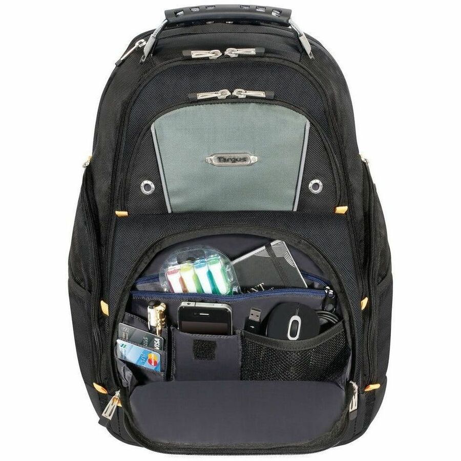 Targus Drifter II TSB239US Carrying Case Rugged (Backpack) for 17" Notebook - Black/Gray - TAA Compliant - Image 7