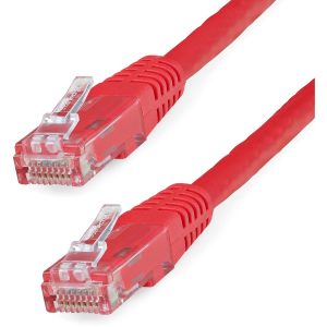 StarTech.com 2ft CAT6 Ethernet Cable - Red Molded Gigabit - 100W PoE UTP 650MHz - Category 6 Patch Cord UL Certified Wiring/TIA