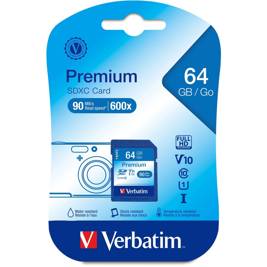 Verbatim 64GB Premium SDXC Memory Card, UHS-I Class 10 - Image 2