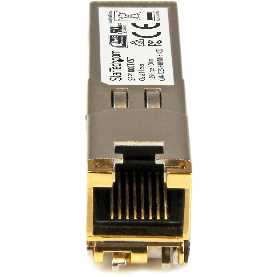 StarTech.com MSA Uncoded SFP Module - 1000BASE-TX - 1GE Gigabit Ethernet SFP SFP to RJ45 Cat6/Cat5e Transceiver Module - 100m - Image 3