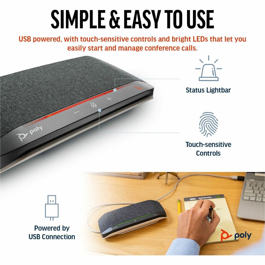 Poly Sync 10 USB-A USB-C Speakerphone - Image 3