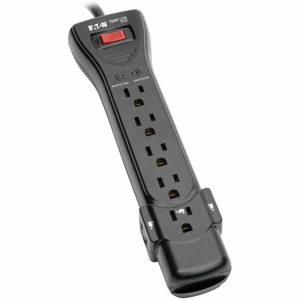 Eaton Tripp Lite Series Protect It! 7-Outlet Surge Protector, 25 ft. Cord, 2160 Joules, Black Housing