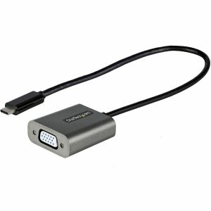 StarTech.com USB C to VGA Adapter, 1080p USB Type-C to VGA Adapter Dongle, USB-C to VGA Monitor/Display Video Converter, 12" Long Cable