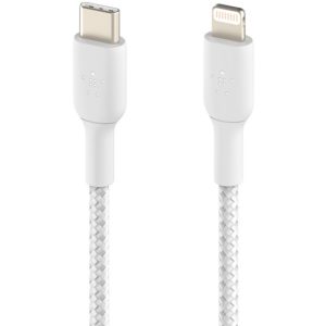Belkin Braided USB-C to Lightning Cable (2m / 6.6ft, White)