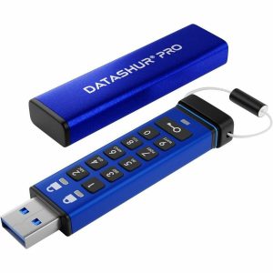 iStorage datAshur PRO 16 GB | Secure Flash Drive | FIPS 140-2 Level 3 Certified | Password protected | Dust/Water Resistant | IS-FL-DA3-256-16