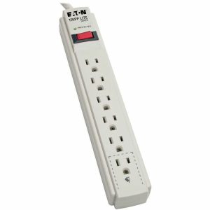 Eaton Tripp Lite Series Protect It! 6-Outlet Surge Protector, 4 ft. (1.22 m) Cord, 790 Joules, Diagnostic LED, Light Gray Housing