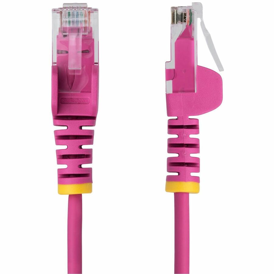 StarTech.com 1ft Pink Slim CAT6 Ethernet Cable, Slim Snagless RJ45, UTP, LSZH, 28AWG Bare Copper, Slim Network Patch Cord, Fluke Tested - Image 2