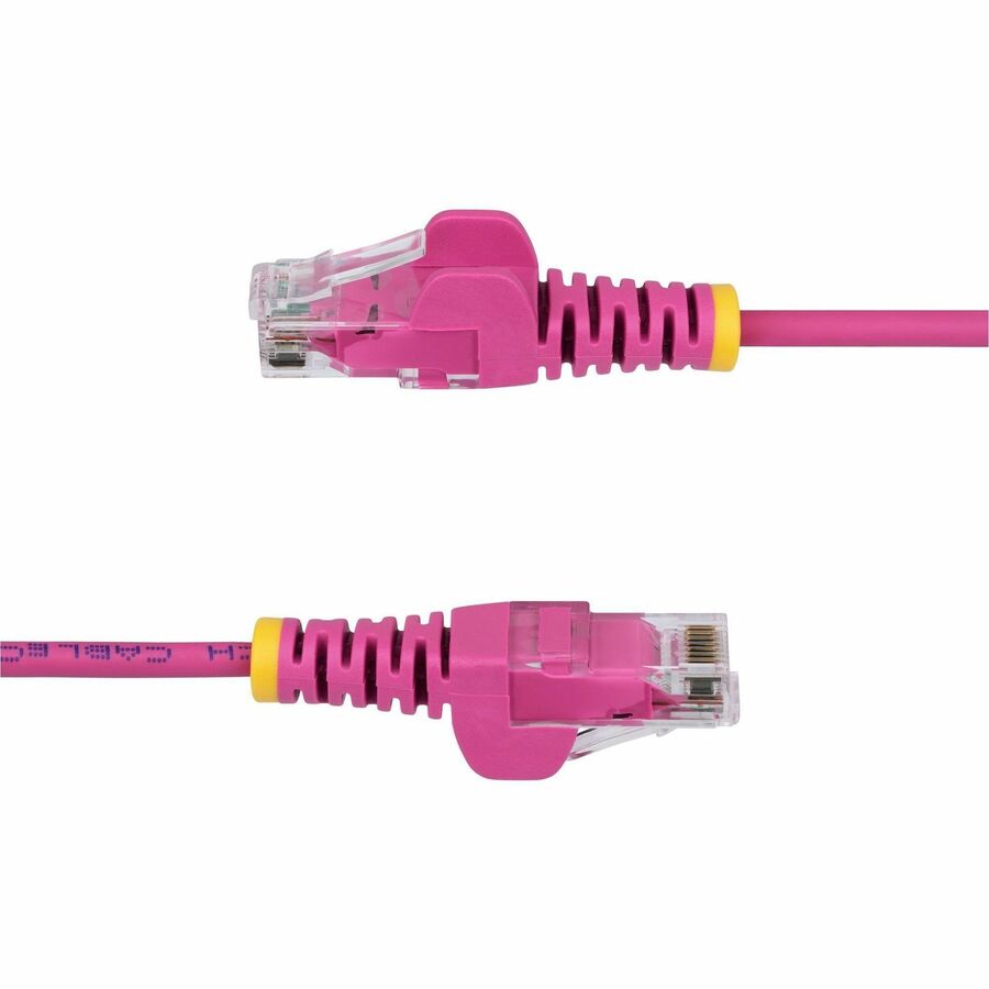 StarTech.com 1ft Pink Slim CAT6 Ethernet Cable, Slim Snagless RJ45, UTP, LSZH, 28AWG Bare Copper, Slim Network Patch Cord, Fluke Tested - Image 3