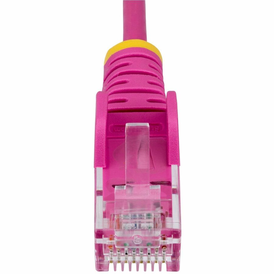 StarTech.com 1ft Pink Slim CAT6 Ethernet Cable, Slim Snagless RJ45, UTP, LSZH, 28AWG Bare Copper, Slim Network Patch Cord, Fluke Tested - Image 4
