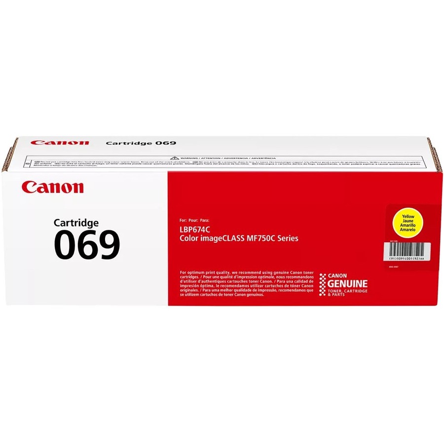 Canon 069 Original Standard Yield Laser Toner Cartridge - Yellow - 1 Pack - Image 6