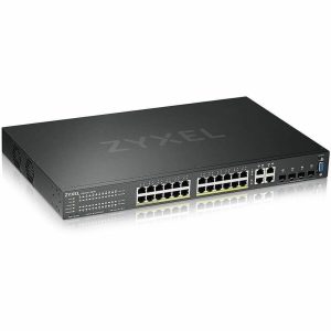ZYXEL GS2220-28HP 24-Port Gigabit L2+ Managed and Nebula Pro Cloud Managed Switch | 24 PoE+ Ports at 375W with 4 SFP Uplinks
