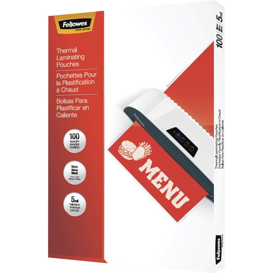 Fellowes Menu Size Thermal Laminating Pouches - Image 8
