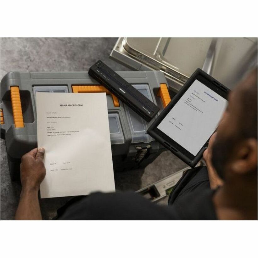 Brother PocketJet 8 Direct Thermal Printer - Portable - Plain Paper Print - USB - USB Host - Bluetooth - Wireless LAN - Image 7